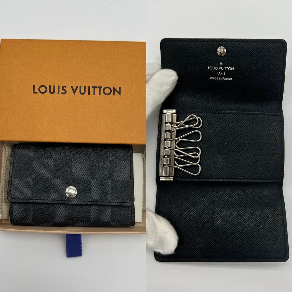 Authentic Louis Vuitton Damier Graphite 6 keys holder
